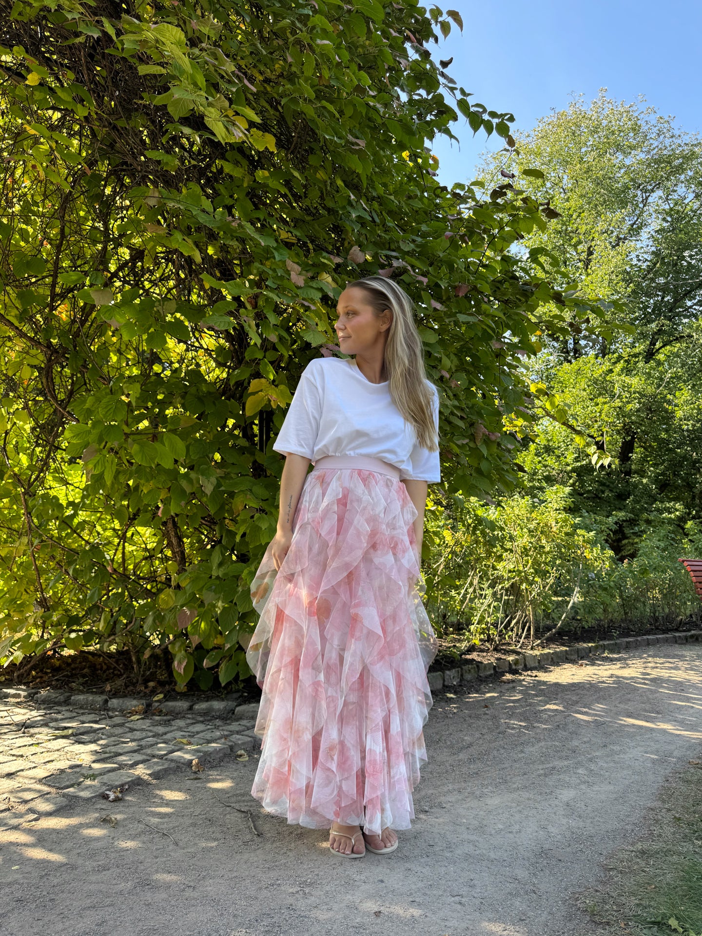 ONLSKY Long Skirt - Rosa